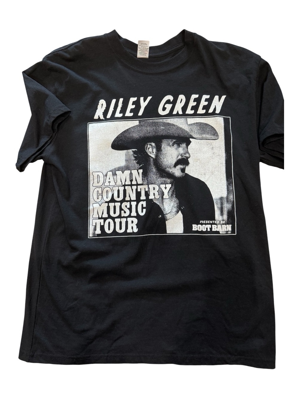Riley Green Damn Country Music Tour- by Bootbarn Size Large